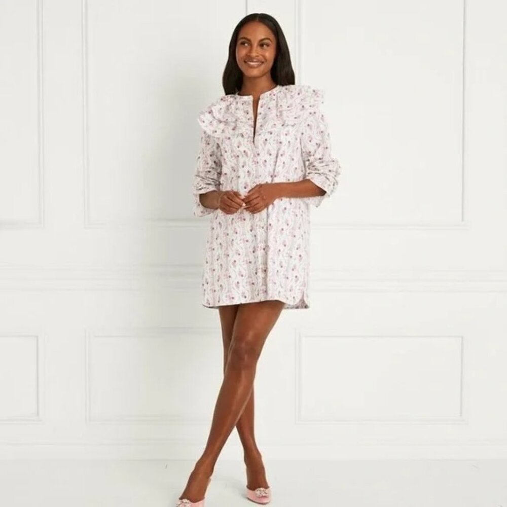 Hill House Colette Dress in Pink Vine Stripe